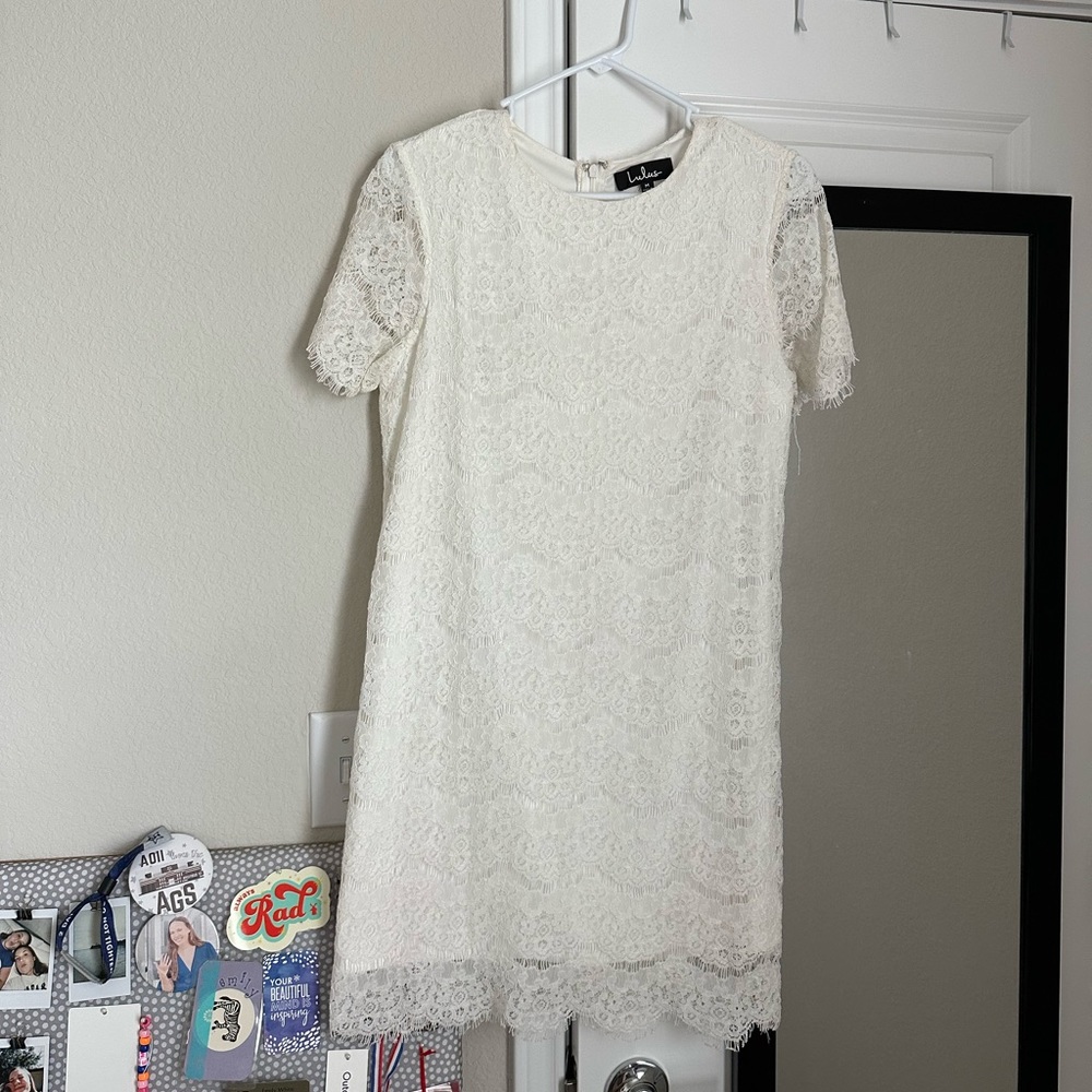 Lulus White Lace Mini Dress